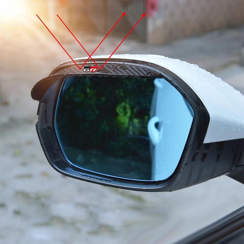 Product Introduction of 2025 Car Rearview Mirror Rain Block Board Side Window Deflector Thick Carbon Fiber Texture Rearview Mirror Window Deflectors 10
