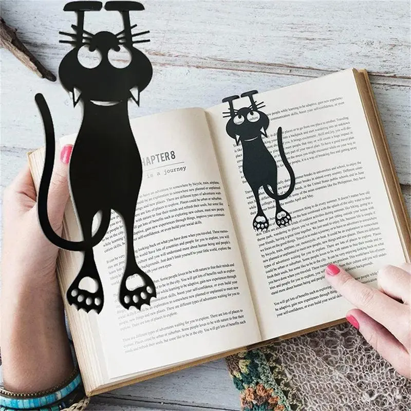 Cat Design Bookmark, 1 Count Reading Progress Cutout Design Bookmark, Creative Bookmark for School Library Office