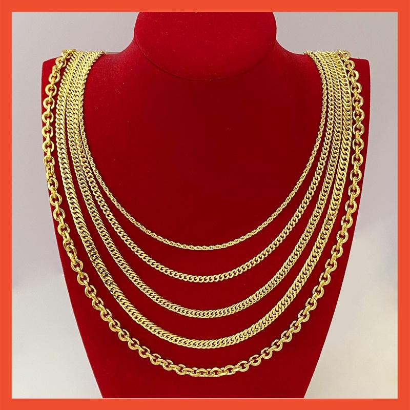 Product Introduction of Gold Chain Bangkok Gold Necklace 45cm/50cm/60cm/70cm Gold Korea Bangkok 22