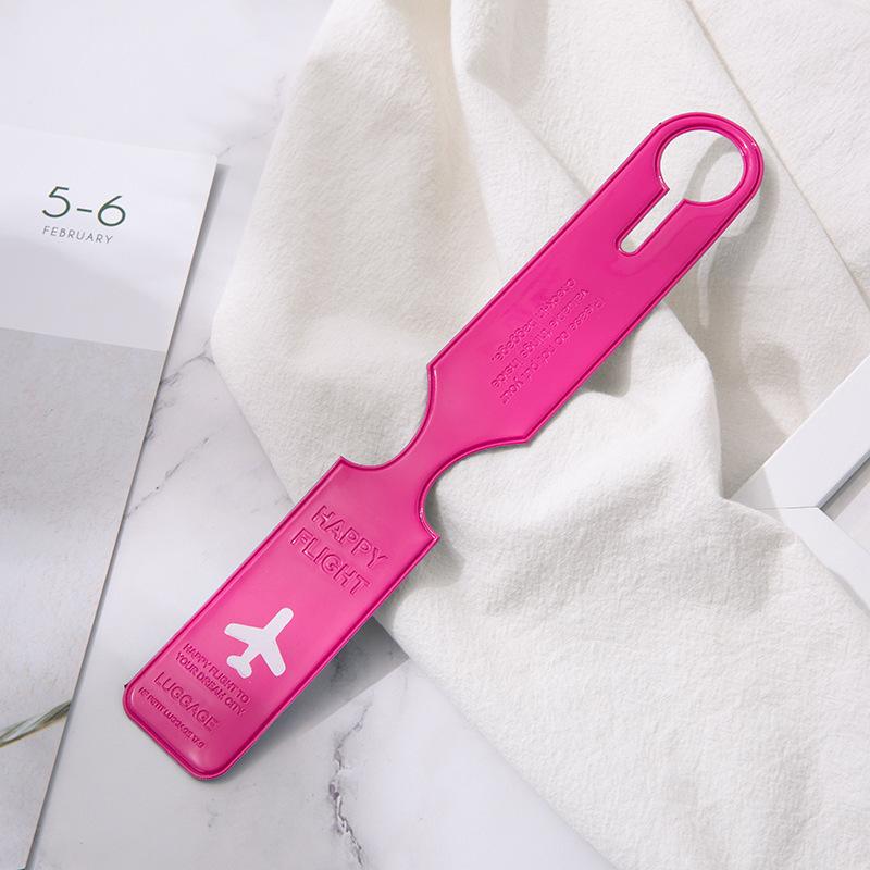 Product Introduction of 1/2pcs PVC Strip Luggage Tag Boarding Pass Portable Checked Pendant Luggage Case Anti-loss Tag Identification Tag Travel Accessory 14