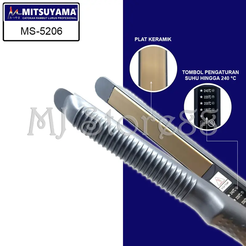 MITSUYAMA / MS-5206 / Catokan Pelurus dan Pengeriting Rambut / Hair Iron Straightener - MJ 3