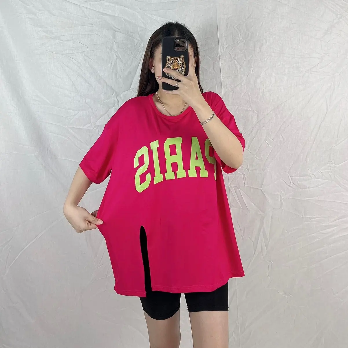 Kaos Oversize jumbo Slit Prs / Kaos Wanita Jumbo Rayon Spandex