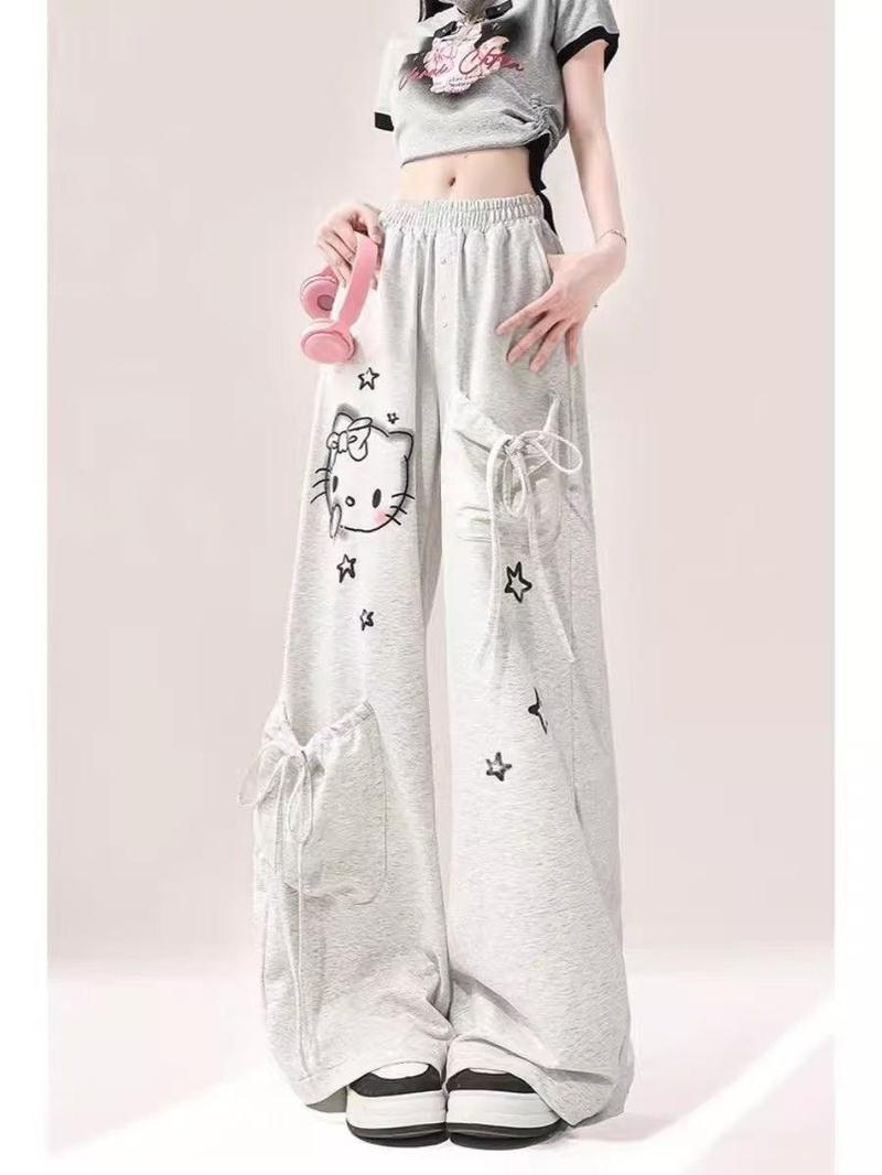 Product Introduction of Hello Kitty Quần Thường Ngày Dopamine, Màu Xám, Dành Cho Nữ, Hàng Mới Về Mùa Hè 2024, Dáng Rộng Vừa Vặn, Ống Đứng, Quần Nữ, Làm Bằng Quần Jean Denim 3