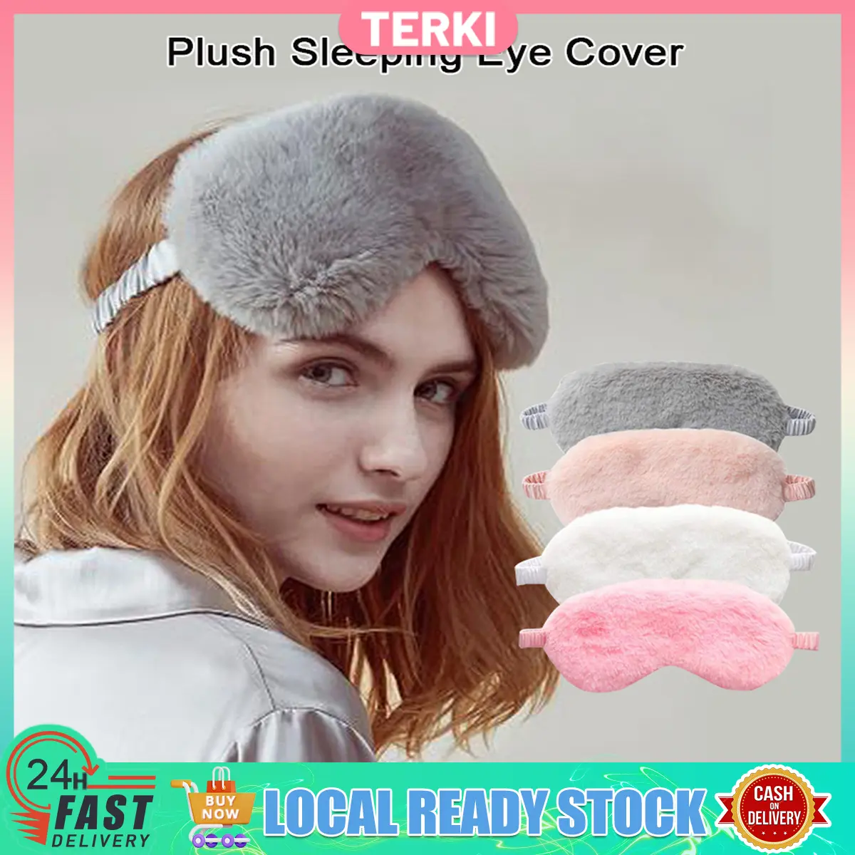 Sleeping Sleeping Blindfold Cute Cartoon Plush Soft Eye Protection Cute Love Cloud Eye Cover Shading