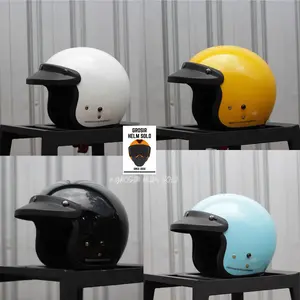 Helm bogo dewasa retro + pet full leher SNI