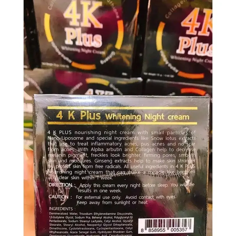 4K WHITENING NIGHT CREAM/4K PLUS WHITENING DAY CREAM/4K SERUM/4K PLUS BERRY PLUS ORIGINAL THAILAND FRESH FROM BKK 3