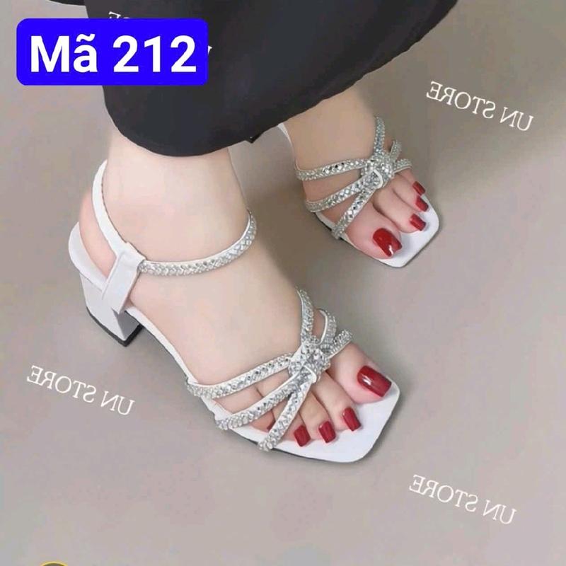  Giày cao gót 3 và 5 phân phối dây đính đá siêu xinh affiliate. Da mềm sandal nữ cao gót vuông giá tận xưởng 