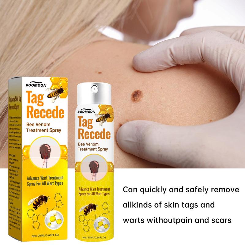 Product Introduction of Bee Venom Wart Cleansing Spray, 1 Piece Wart Care Spray, Skin Care Product for Improving Skin Granular Nevi, Smoothing Skin Warts, Suitable for Men and Women 3