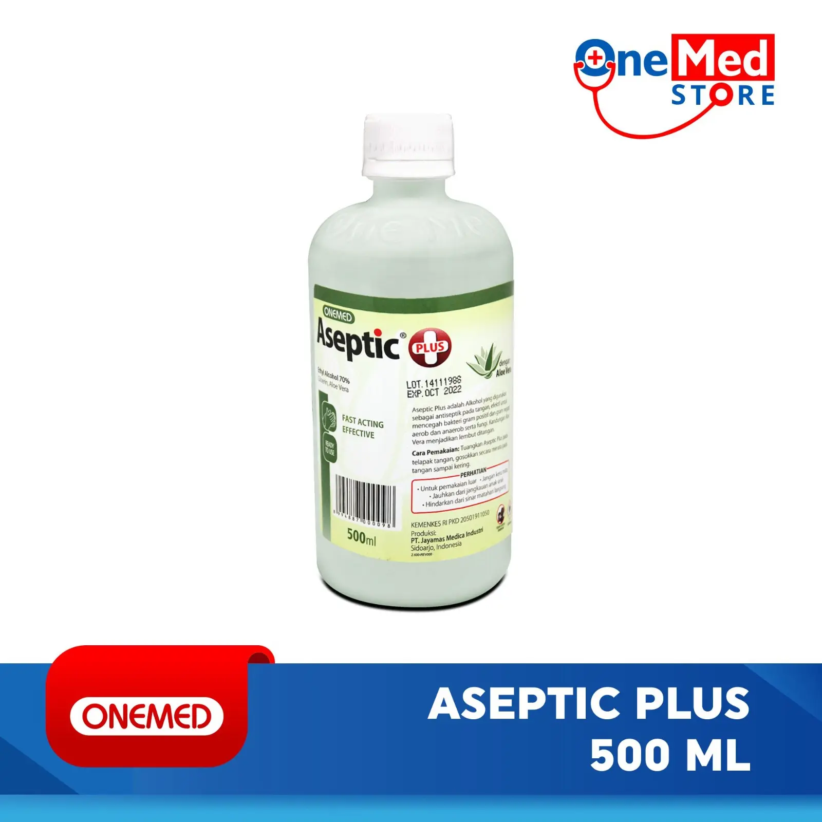ONEMED - Aseptic Plus 500ml Hand Sanitizer Refill Onemed | P3K Tangan ...