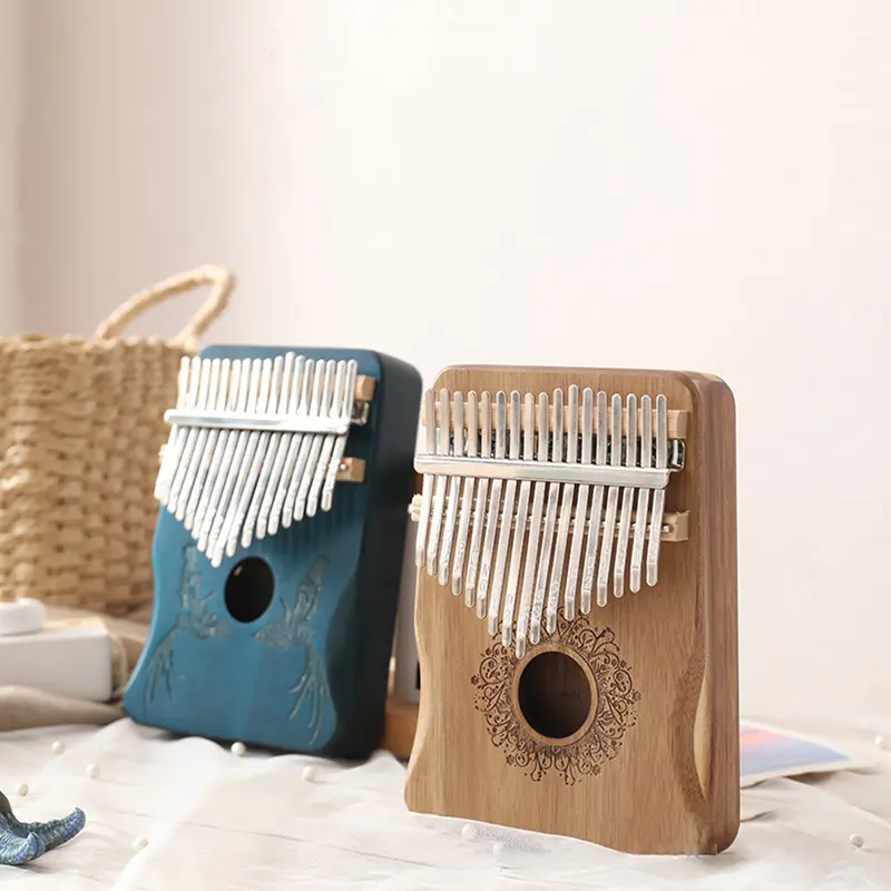 Đàn Piano Ngón Tay Cái Mbira Châu Phi, Nhạc Cụ Piano Màu Trơn Cho Trẻ Em, Nam Và Nữ, Đồ Chơi Âm Nhạc Giáo Dục Cho Trẻ Em, Có Hướng Dẫn 5