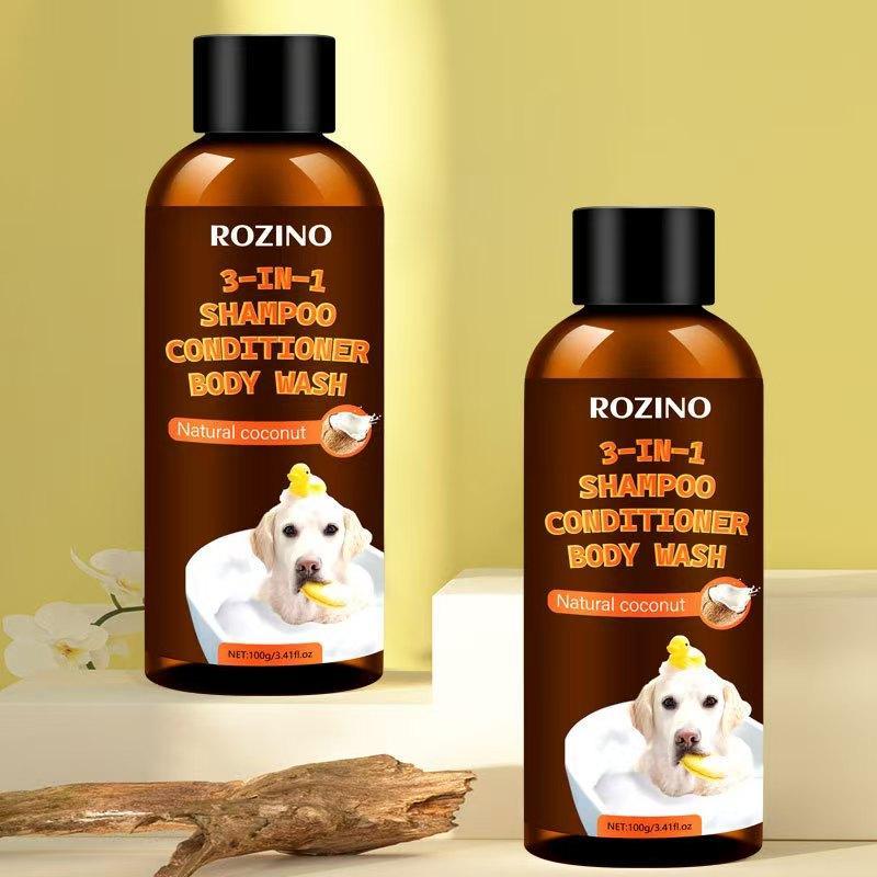 3 in 1 Natural Coconut Pet Shampoo, Pet Conditioner and Shower Gel, Multifunctional Pet Grooming Supplies for Home and Outdoor Use 5