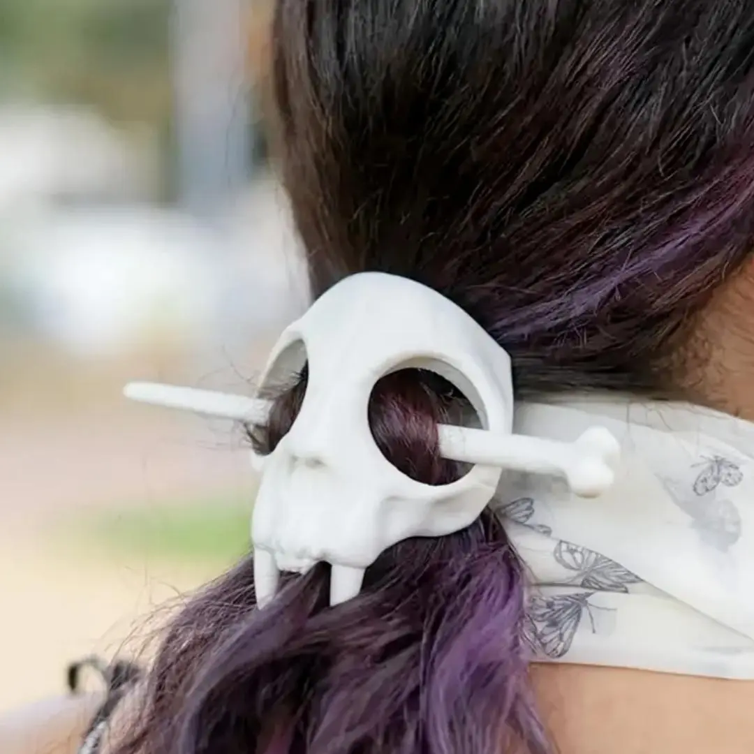 Gothic Style 3D Printed Hair Decoration Hair Clip, Creative Hair Accessories for Women & Girls, Party Hair Accessories for Daily, Halloween, Party