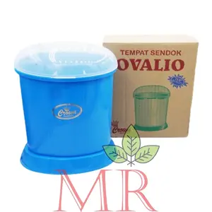 Crown Tempat Sendok Garpu Serbaguna Ovalio Dengan Tutup Penyimpanan