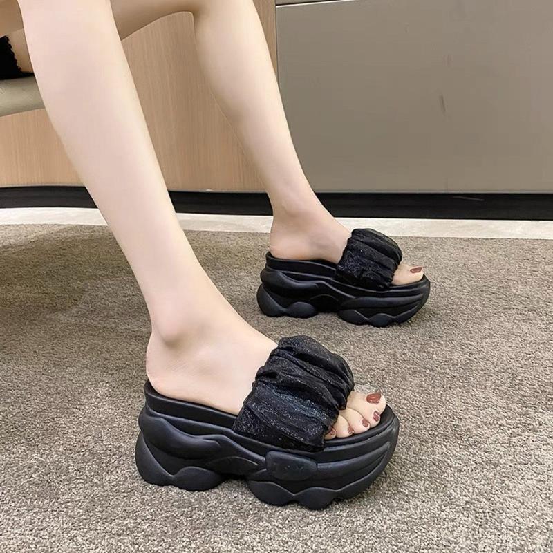 DÉP BÁNH MÌ PHONG CÁCH TIỂU THƯ Nữ DéP Shoes GiàY Nhung Sandal