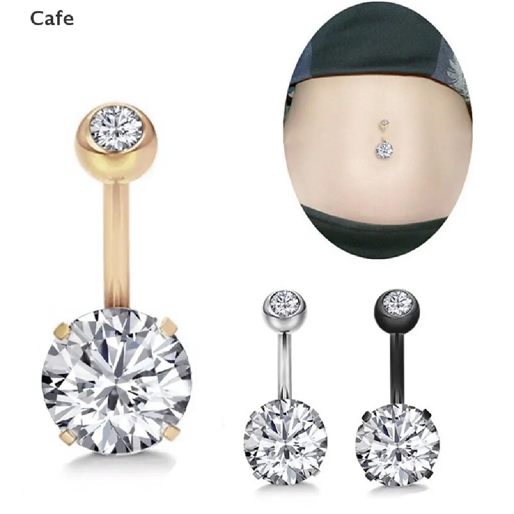 Piercing Belly Stainless Steel Anti Karat Titanium Steel 316L Anting Udel-Pusar-Belly High Quality Anti Alergi & Tidak Pudar