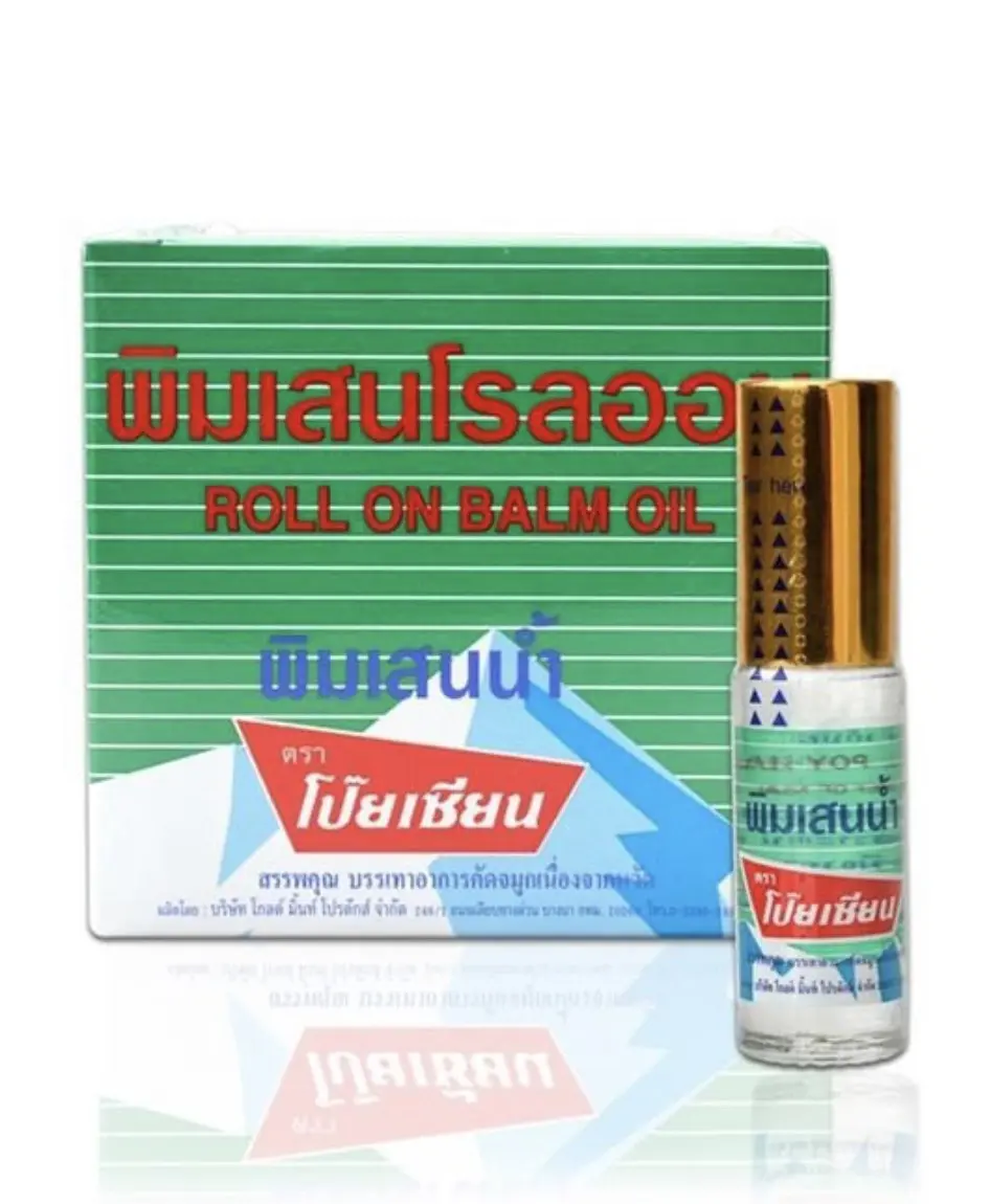 (Lốc 12 chai) Dầu Núi  Poy-Sian dạng lăn của Thái Lan hương bạc hà (loại 5CC), dầu lăn Body Oil, Massage