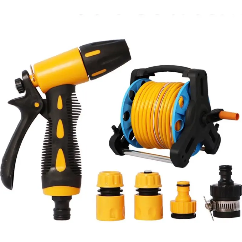 Combo bộ vòi tưới cây đa năng bao gồm khung rulo, dây và khớp tiện dụng