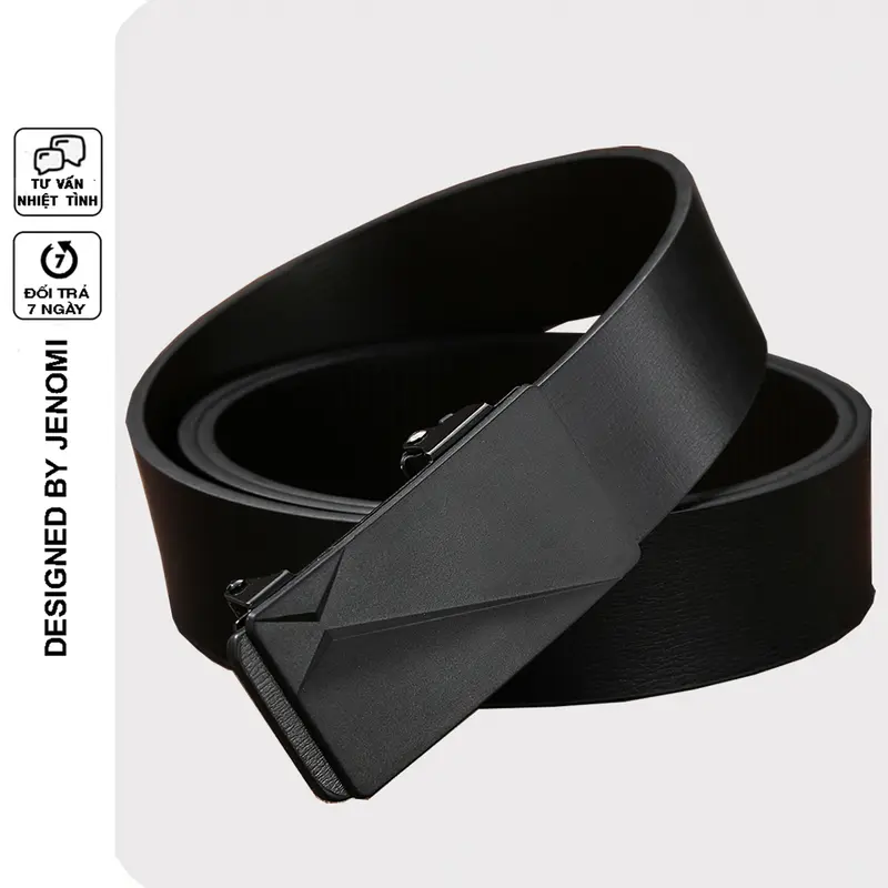 Thắt lưng da nam khoá tự động, Dây nịt nam mặt trơn thời trang sang trọng lịch sự TL49