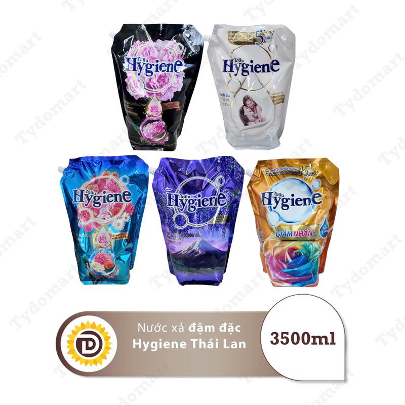 (Túi 3.5L) Nước Xả Vải Đậm Đặc Hygiene Thái Lan Hương Hoa Làm Mềm Vải 1