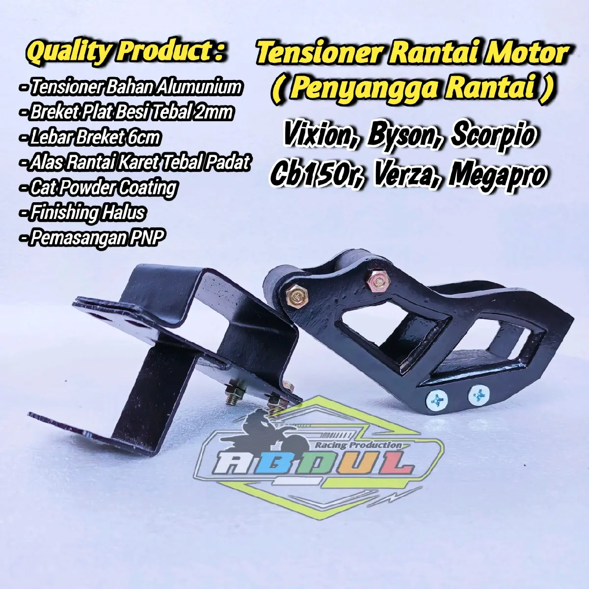 Tensioner Rantai Motor Honda Cb150,Verza, Megapro/Tensioner Motor Yamaha Vixion, Byson, Scorpio