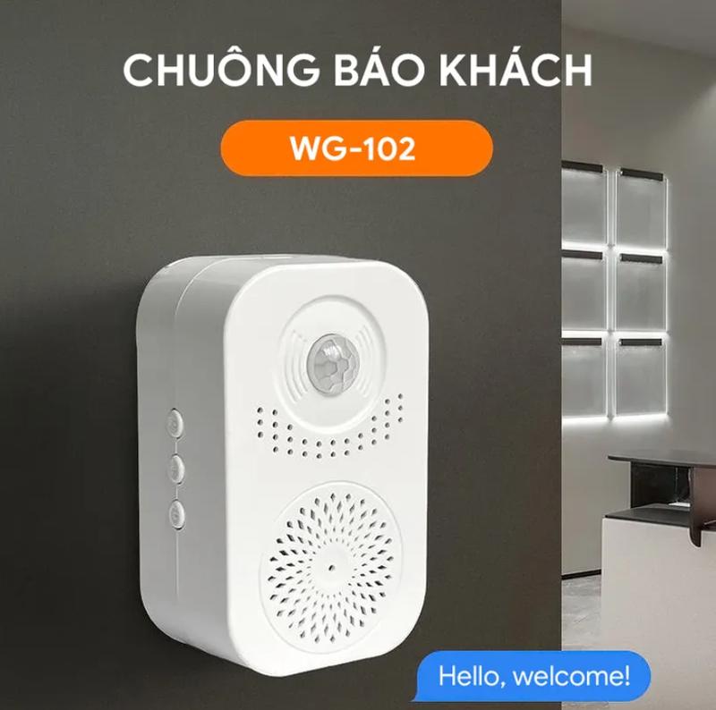 Chuông Báo Khách Cảm Biến Hồng Ngoại Có Ghi Âm