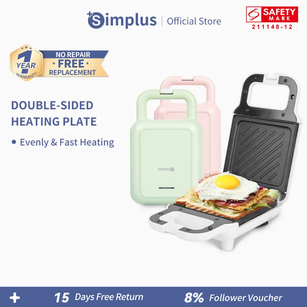 Sandwich Maker Panini Waffle Breakfast Bread Crepe Portable Household Small Baking Machine