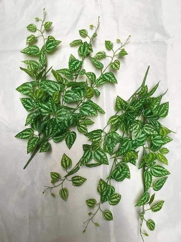 Bụi rủ lá leo 3 nhánh decor- Lá giả trang trí 6
