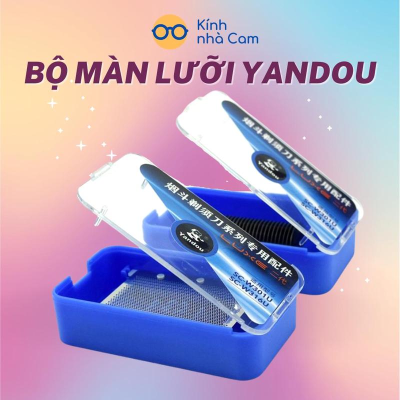 Bộ Lưỡi Dao Yandou Thay Thế 301U Và 316U, Bộ Màn Và Lưỡi Kèm Hộp Cho Máy Cạo Dâu Lưỡi Ngang Nam FERADO