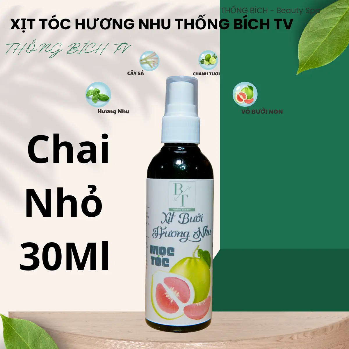 Xịt Bưởi Hương Nhu Thống Bích Tv Loại Nhỏ 30ML