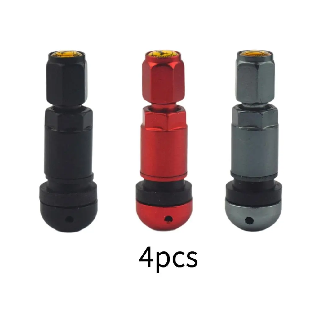4 Pieces Bolt in Tire Valve Stem Caps Spare Parts Replacement Aluminum Alloy