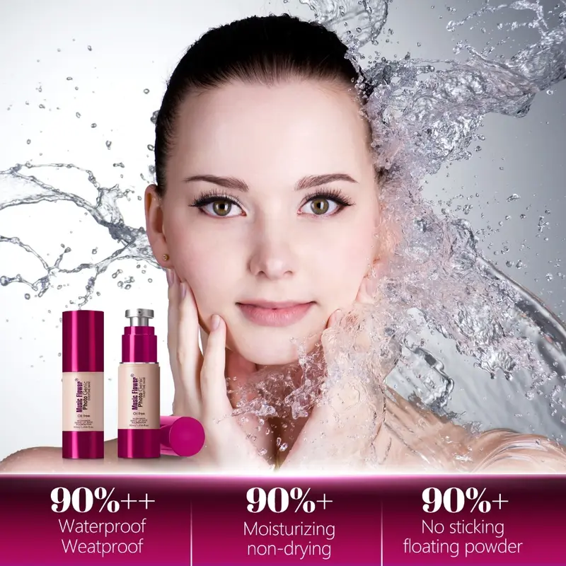 Music Flower Set: Photo Genic Liquid Foundation Powerstay 24H Matte Base + Moisturizing Setting Spray Fix Makeup 2
