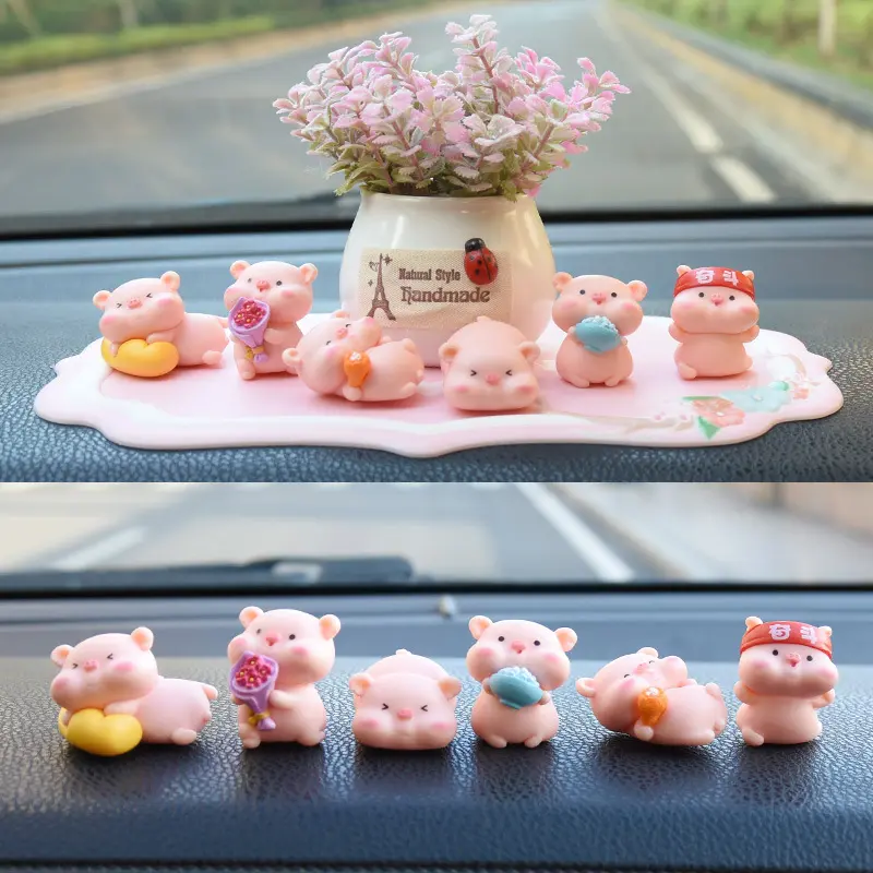 Đồ Trang Trí Con Heo Tiểu Cảnh, Thiết Kế Sáng Tạo, Hình Heo Nhỏ Dễ Thương, Phụ Kiện Trang Trí, Thích Hợp Để Trang Trí Xe Hơi Và Máy Tính Để Bàn, Nhỏ