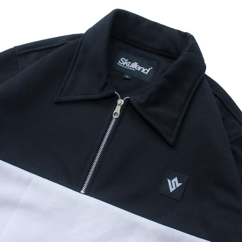 SKULLEND Rugby Vintage Sweater Hoodie  Premium panjang tebal Baju Pria Wanita Crewneck Hitam Sweatshirt  Kerah  Distro Casual Keren 2
