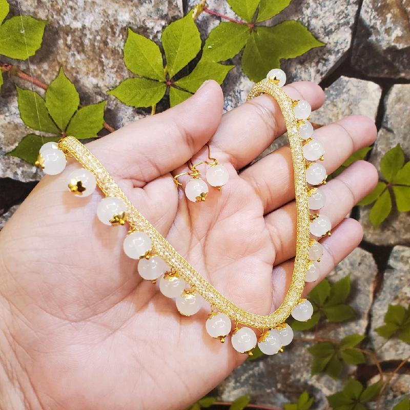 shinny chain with earrings - TikTok Shop Malaysia