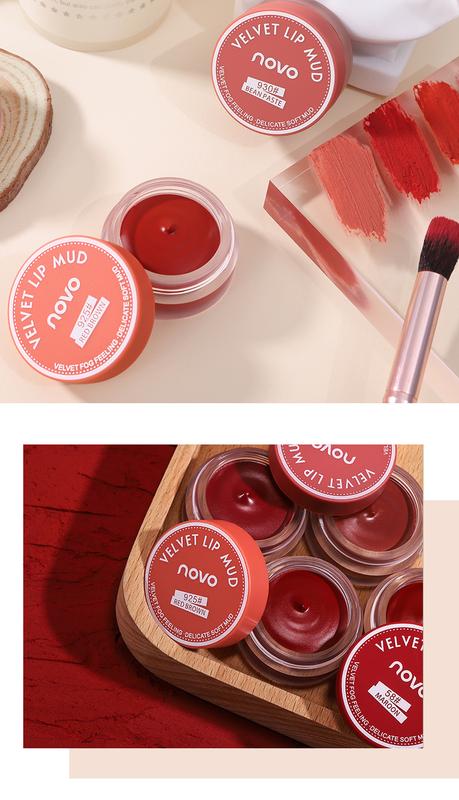 Product Introduction of NOVO Velvet Matte Jelly Lip Mud Lip Cream Lip Glaze Waterproof Moisturizing Smooth Lip Gloss Lip Tint Lips Makeup 31