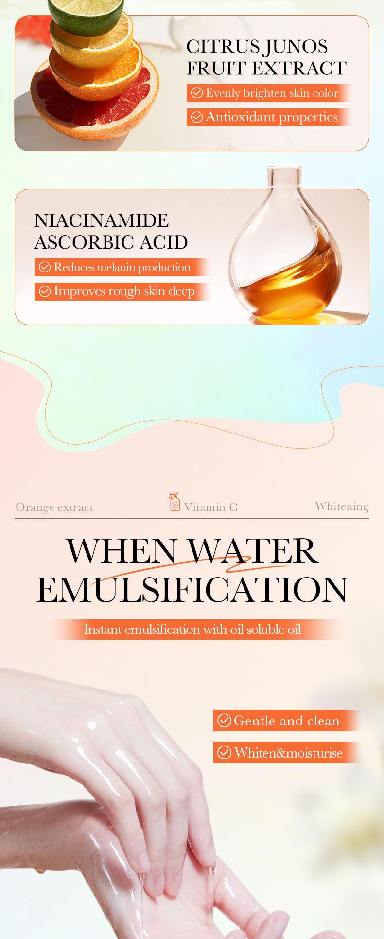 Product Introduction of Vitamin C Whitening Shower Oil Deep Cleansing Body Shower Liquid Beauty Salon Series 12