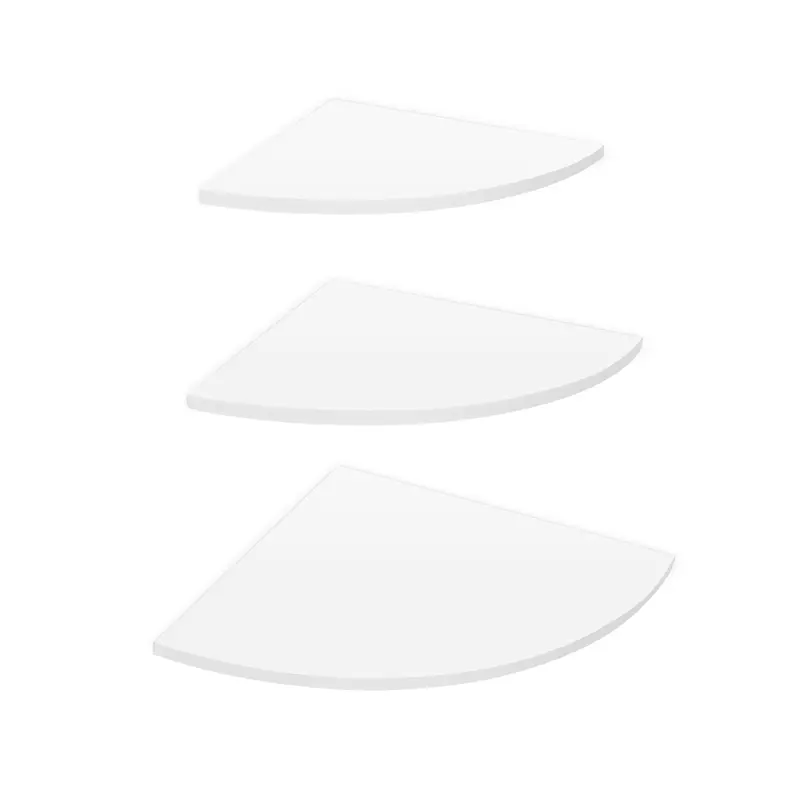 3Pcs Floating Corner Shelf Wall Mounted Storage Rack Bookshelves Home Furniture Office Decor 5