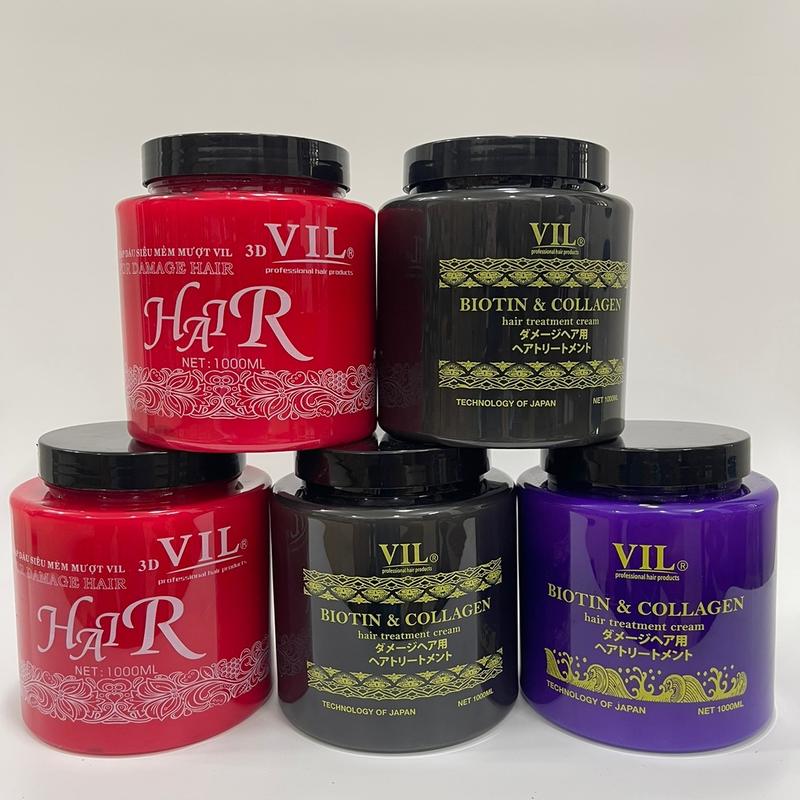 Hũ hấp dầu xả tóc Vil Dưỡng Tóc  mềm mượt collagen và biotion hũ 1000ml Nữ Women Chăm Sóc Tóc 0