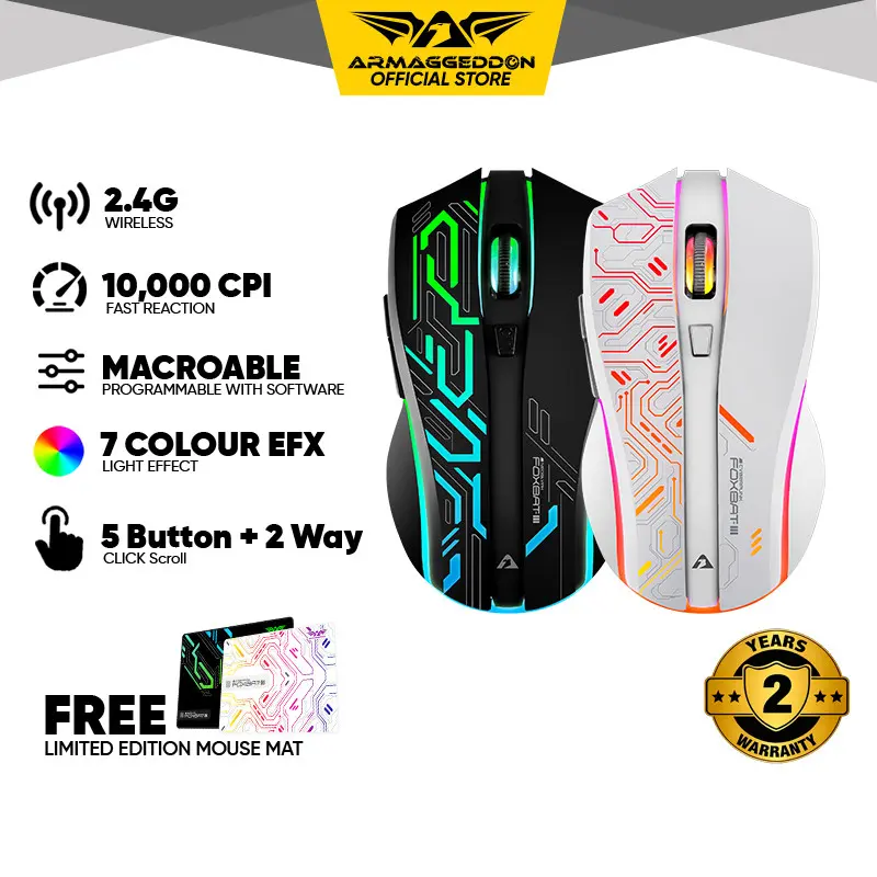 Armaggeddon Mikoyan Foxbat lll Rechargeable 10000 CPI Wireless Gaming ...