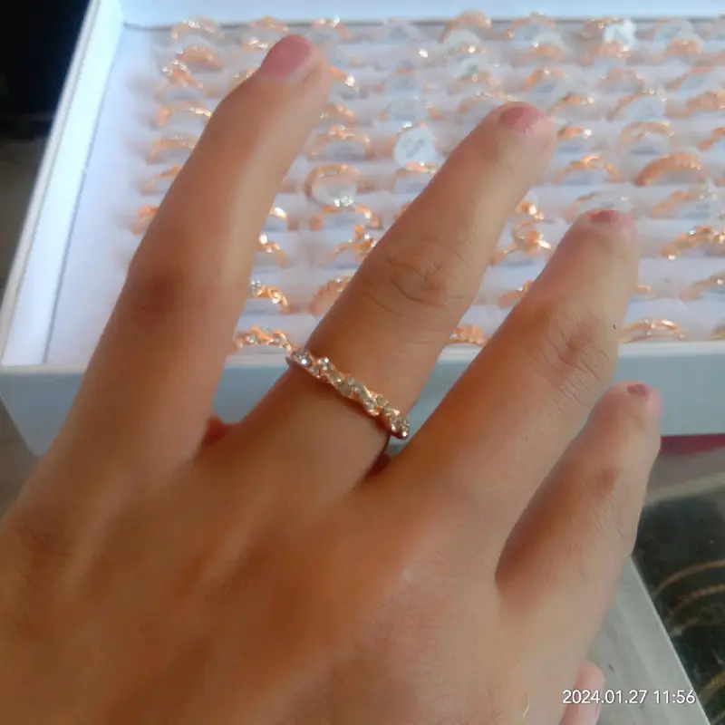 Cincin Rhodium rose gold Cantik Perempuan 6