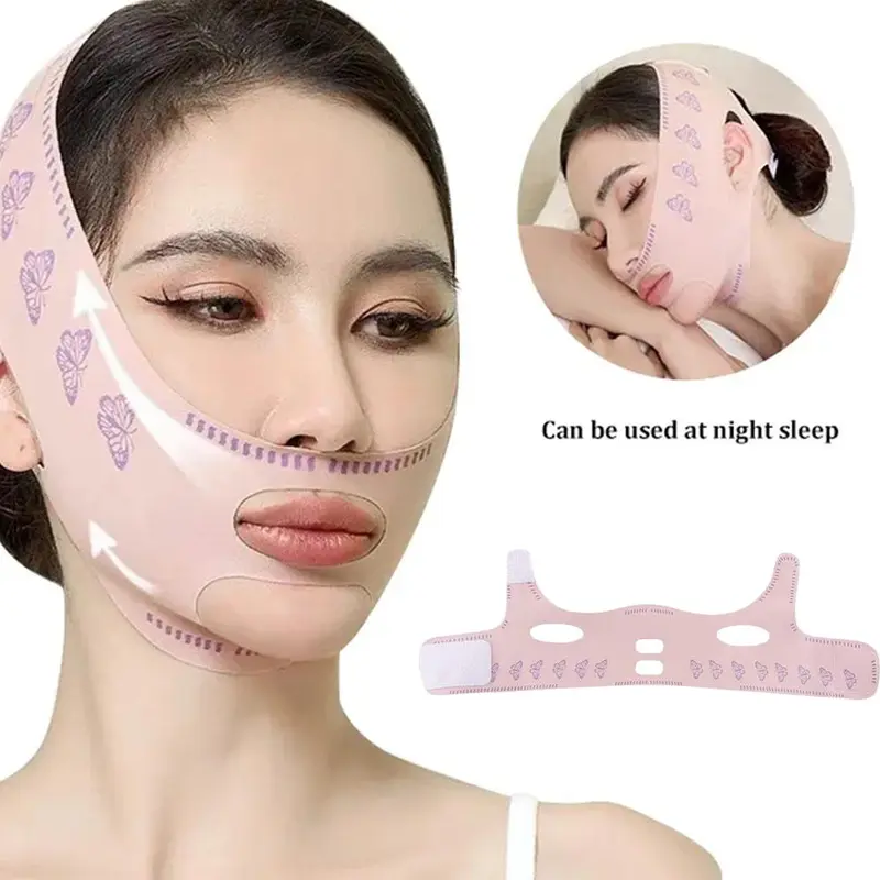 【Quà tặng Free】Mặt Nạ Chống Nhăn, Nâng Cơ Mặt Và Làm Săn Chắc, Mặt Nạ Kéo Nasolabial, Dụng Cụ Hữu Ích Cho Khuôn Mặt V 8
