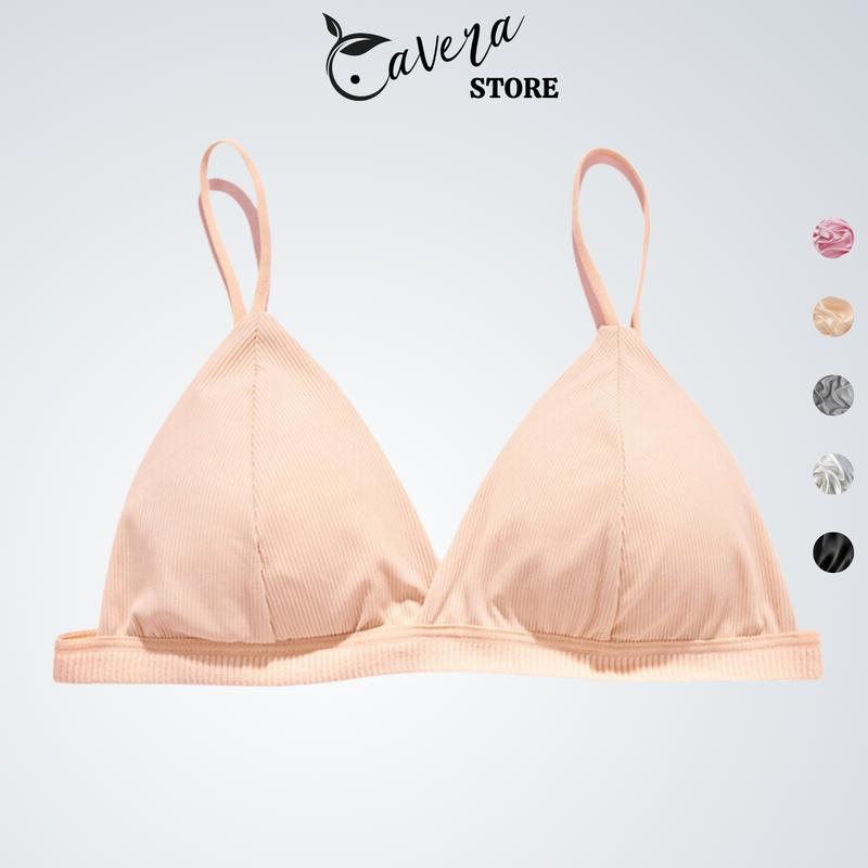 Áo Bra CAVERA Gân Tăm Dây Mảnh Khoét Ngực Sâu - 812 Nữ Women Tua Rua