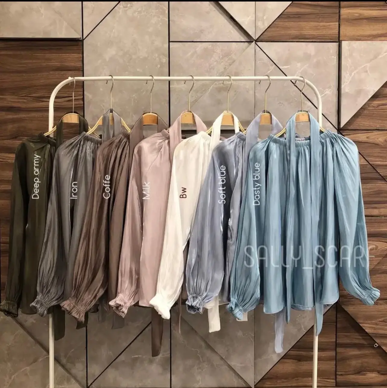 Shimer blouse kekinian/ blouse korea / blouse karet Santai Panjang Formal