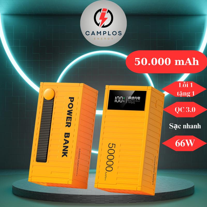 Sạc dự phòng dung lượng lớn pin sạc dự phòng dùng cho điện thoại, máy tính bảng và máy tính 50000 mAh