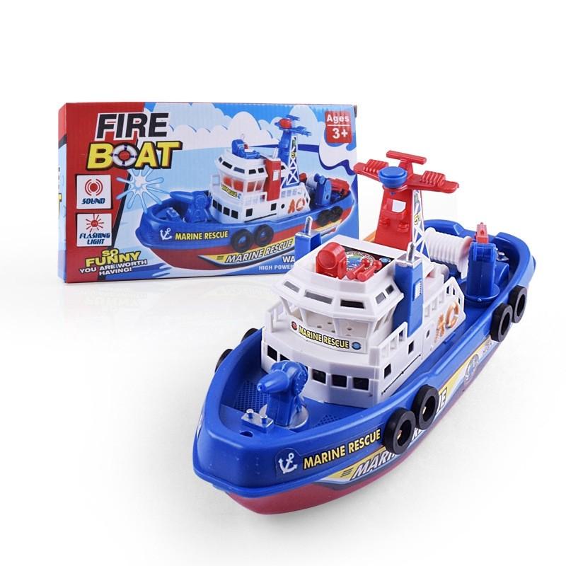 Boat Fire perahu semprot Mainan Kapal Pemadam / Diecast kapal laut Baterai Plastik Control 3