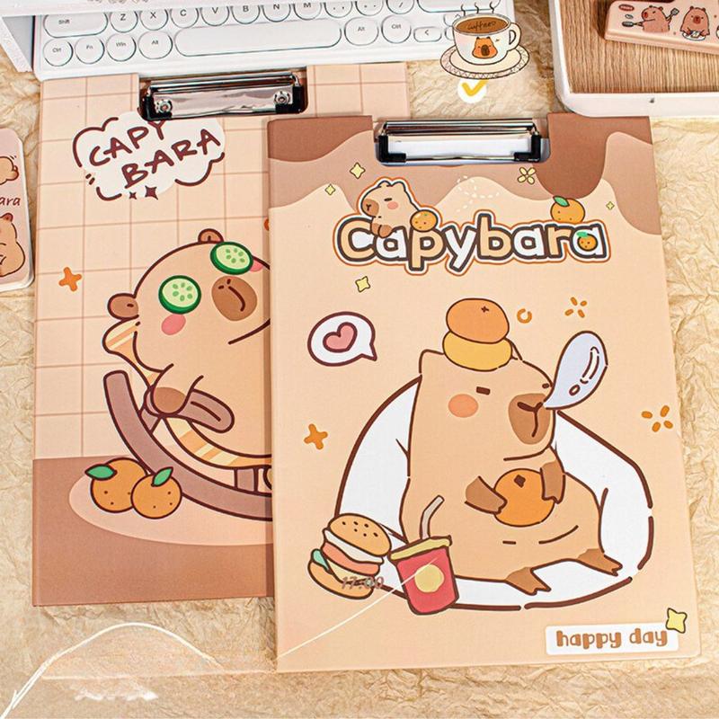 TOPER Papan Jalan Ujian Capybara With Cover Buka Tutup A4 Clipboard Lucu Motif Kapibara Tebal Aesthetic Cute Estetik 2
