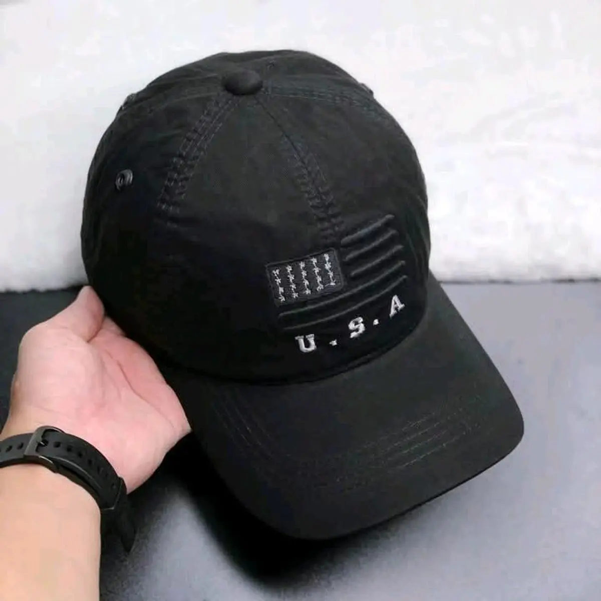 Mũ nón luoi trai, nón kết chất kaki mềm logo thêu thời trang - Cap Kaki Unisex Hat