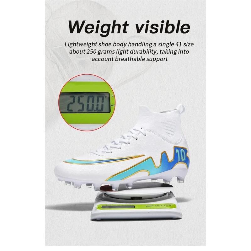 Product Introduction of Ready Stock AG Spike Football Boots 4 Colors High-Top Football Boots Spike Football Boots Anti-Slip Comfortable Grass Training Shoes Futsal Football Boots Adult Outdoor Grass Casual Shoes Anti-Slip Wear-Resist 45