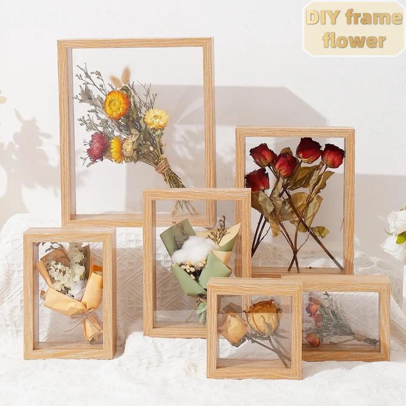 DIY Photo Frame Flower Wooden Transparent Flower Frame Specimen ...
