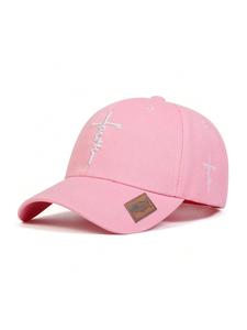 Gorra de béisbol con bordado de letra Fe y cruz, sombrero casual para deportes al aire libre para hombres y mujeres, gorra ajustable con protección solar para uso diario